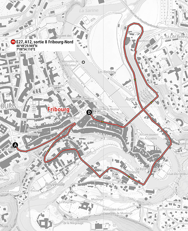 Tour of Romandie prologue map